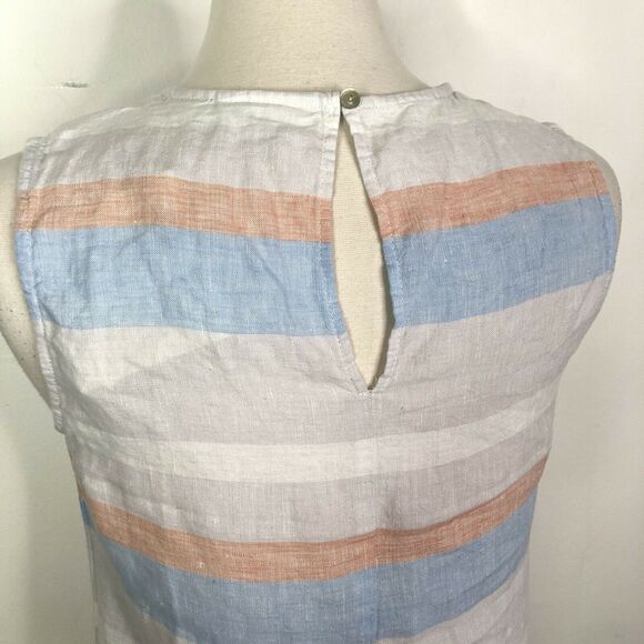 NEW Cynthia Rowley 100% Linen Striped Shift Dress - Picture 4 of 9